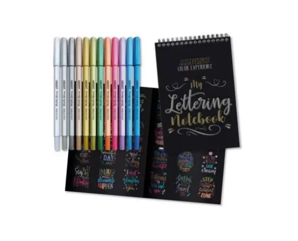 Set Rotuladores Doble Punta Metallic Lettering Color Experience Alpino