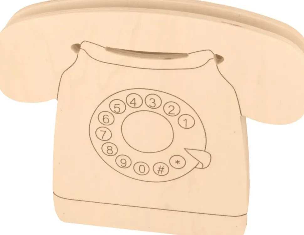 Set Teléfono y Flores de Madera Life is Simple Artemio