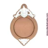 Silueta de madera Bola de Navidad con Resina Blanca Dayka