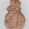 Silueta en DM - NVD015 Muñeco de nieve con arbolito de Navidad