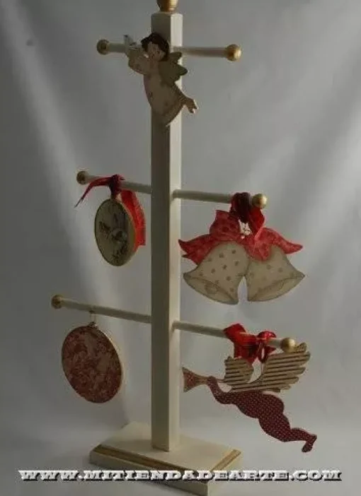 Silueta en DM - NVD015 Muñeco de nieve con arbolito de Navidad