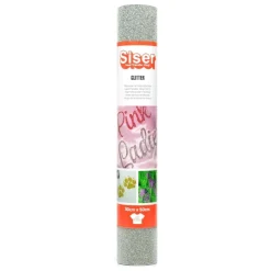 Siser Vinilo Termotransferible Glitter Silver 30x50cm