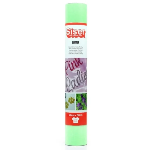 Siser Vinilo Termotransferible Glitter Neon Green 30x50cm
