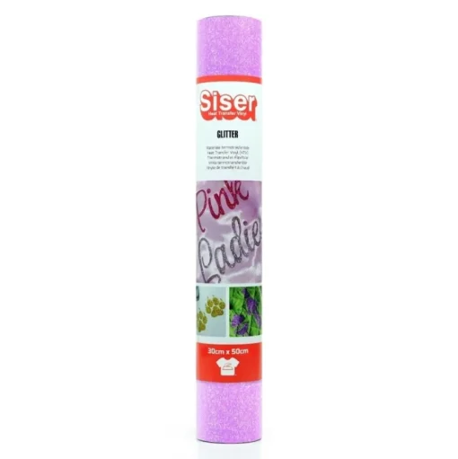 Siser Vinilo Termotransferible Glitter Neon Purple 30x50cm