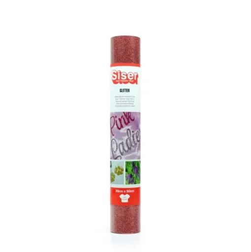 Siser Vinilo Termotransferible Glitter Red 30x50cm