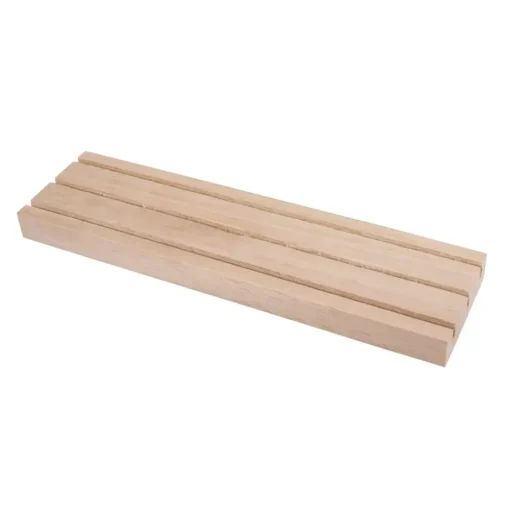 Soporte de madera con ranuras