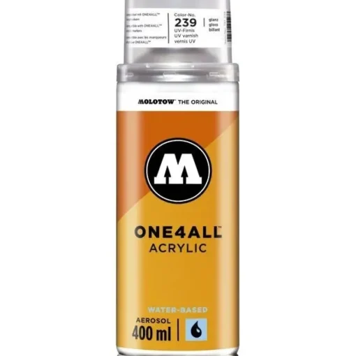 Spray Aerosol Barniz Acrílico Brillante al Agua Molotow 400ml