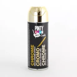Spray Aerosol Pintura en en efecto cromo Oro Pintyplus 400ml