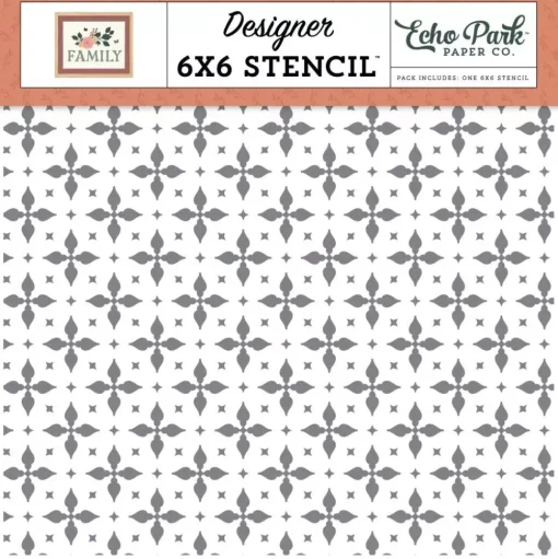 Stencil Geometric Flower Family Echo Park