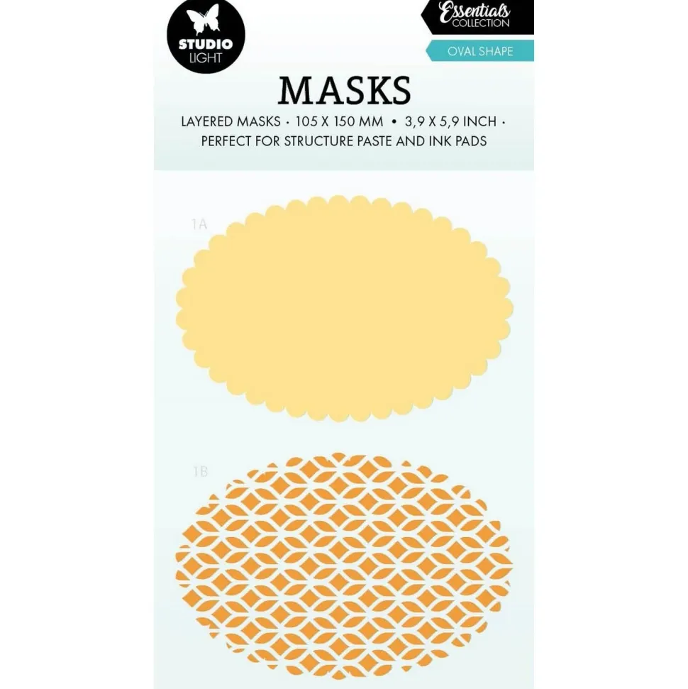 Stencil Oval Shape Essentials Studio Light 10x15cm