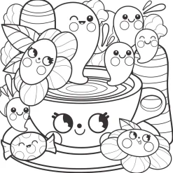 Super Cute! Coloring Book