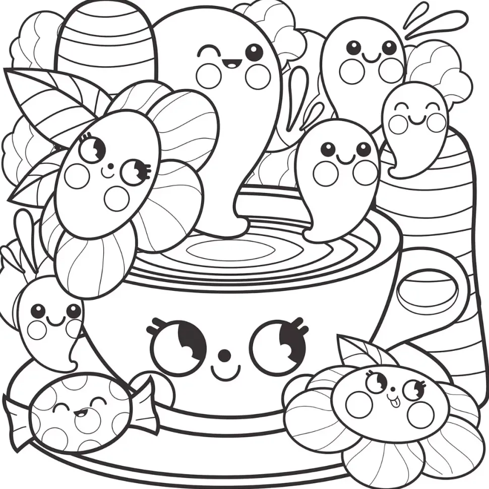 Super Cute! Coloring Book