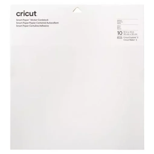 SUPER OFERTA **40%** Cartulina Adhesiva Smart Blanco Cricut Maker 3/Explore 3 33x33cm