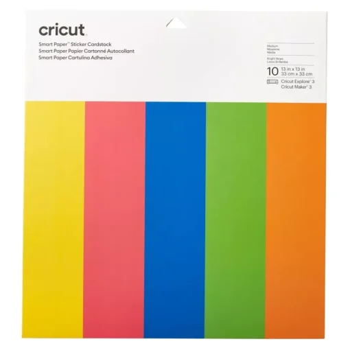 SUPER OFERTA **40%** Cartulina Adhesiva Smart Colores Vivos Cricut Maker 3/Explore 3 33x33cm