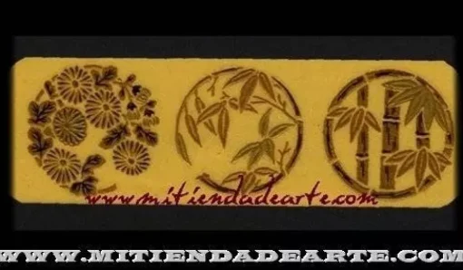 SUPER OFERTA **40%** MA-KI-E - Figuras circulares con temas florales (contiene 4 piezas)