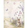 SUPER OFERTA **30%** Papel de arroz Conejito Lavender Stamperia 21x30cm