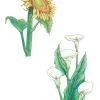 SUPER OFERTA **40%** Papel de Arroz Girasoles y Lirios II PapersForYou 30x21cm