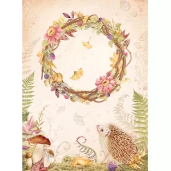 SUPER OFERTA **40%** Papel de arroz Guirnalda Romantic Woodland Stamperia