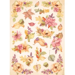 SUPER OFERTA **40%** Papel de arroz Flores Romantic Woodland Stamperia