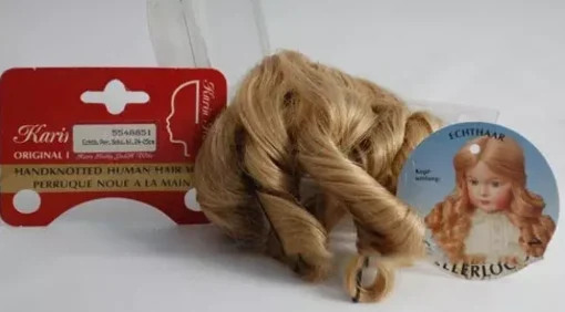 SUPER OFERTA **40%** Peluca color Rubio pelo natural Karin Hobby de Pelo Natural - Handknotted human hair Wig Rubio 24-25cm.