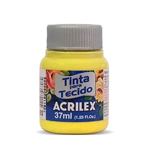 SUPER OFERTA **40%** Pintura Para Tela Mate Amarillo Canario Acrilex 37ml