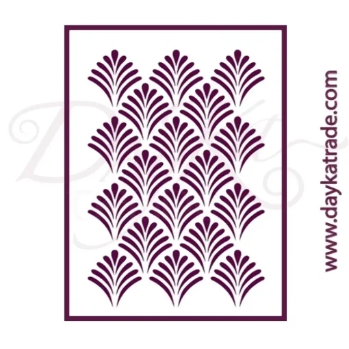 SUPER OFERTA **40%** Plantilla de Stencil A5 V-343 Fondo Hojas Palmera 15x21cm Dayka
