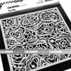 SUPER OFERTA **40%** Plantilla de Stencil Vitral Remolinos Carabelle 15x15cm