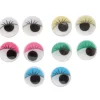 SUPER OFERTA **40%** Set 100 Ojos Movibles Redondos 5 Colores Hobby Time 12mm