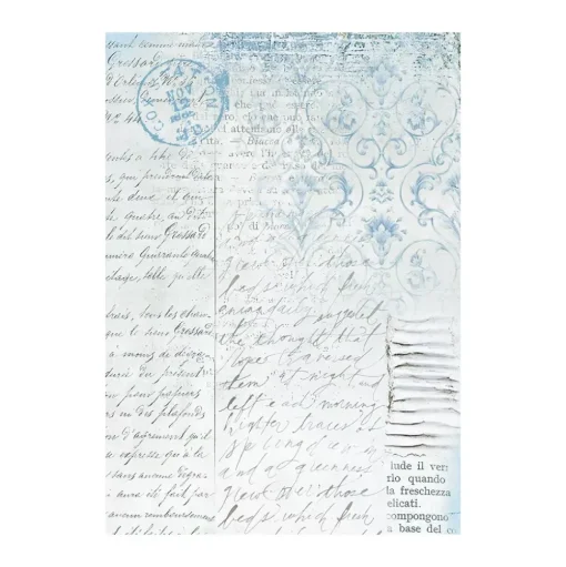 SUPER OFERTA **40%** Set 8 papeles de arroz Backgrounds Blue Land Stamperia 10x15cm
