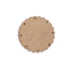 SUPER OFERTA **40%** Silueta de Madera Círculo Festoneado10cm