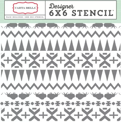 SUPER OFERTA **40%** Stencil Indian Blanket Carta Bella