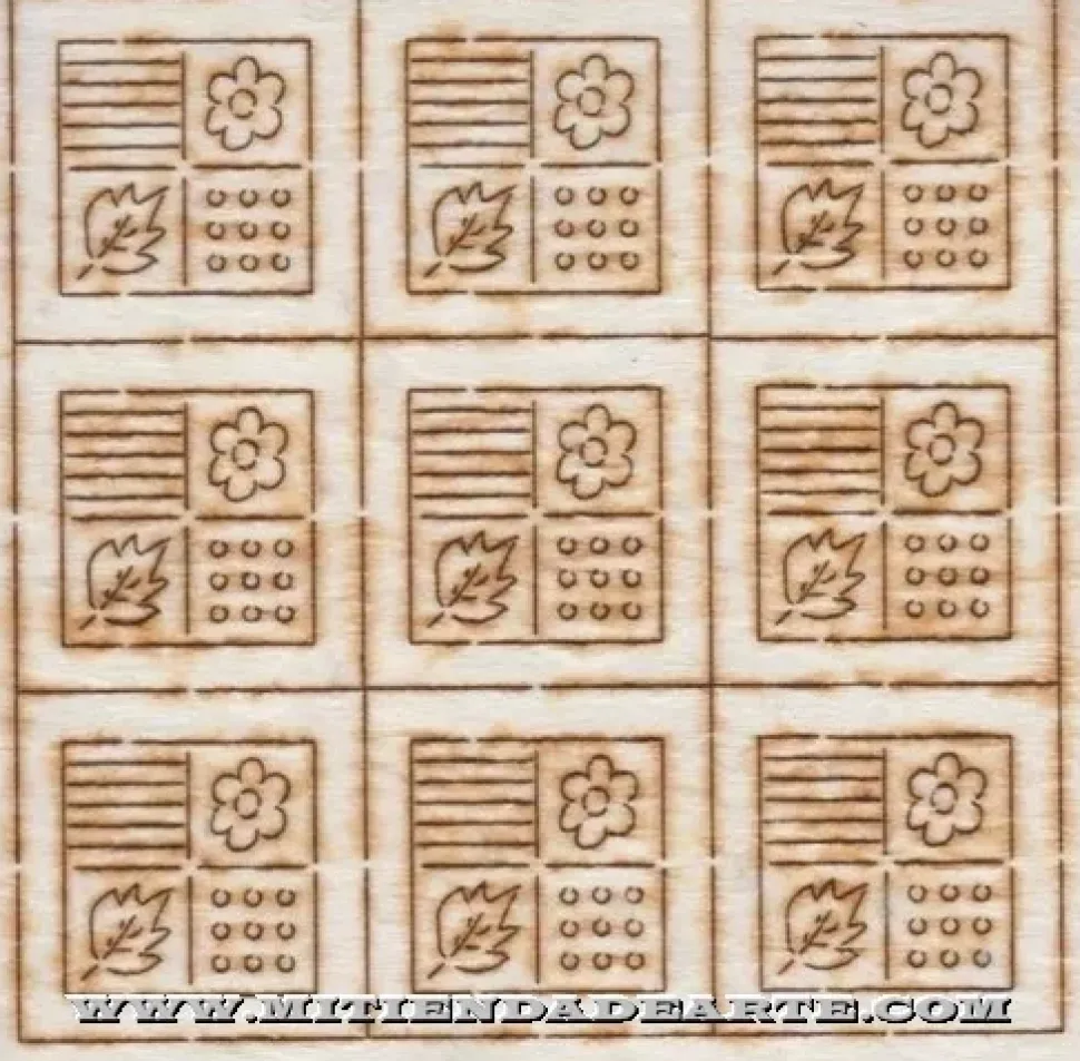 SUPER OFERTA **40%** Taracea para marquetería 6701 cuadrado con 4 divisiones