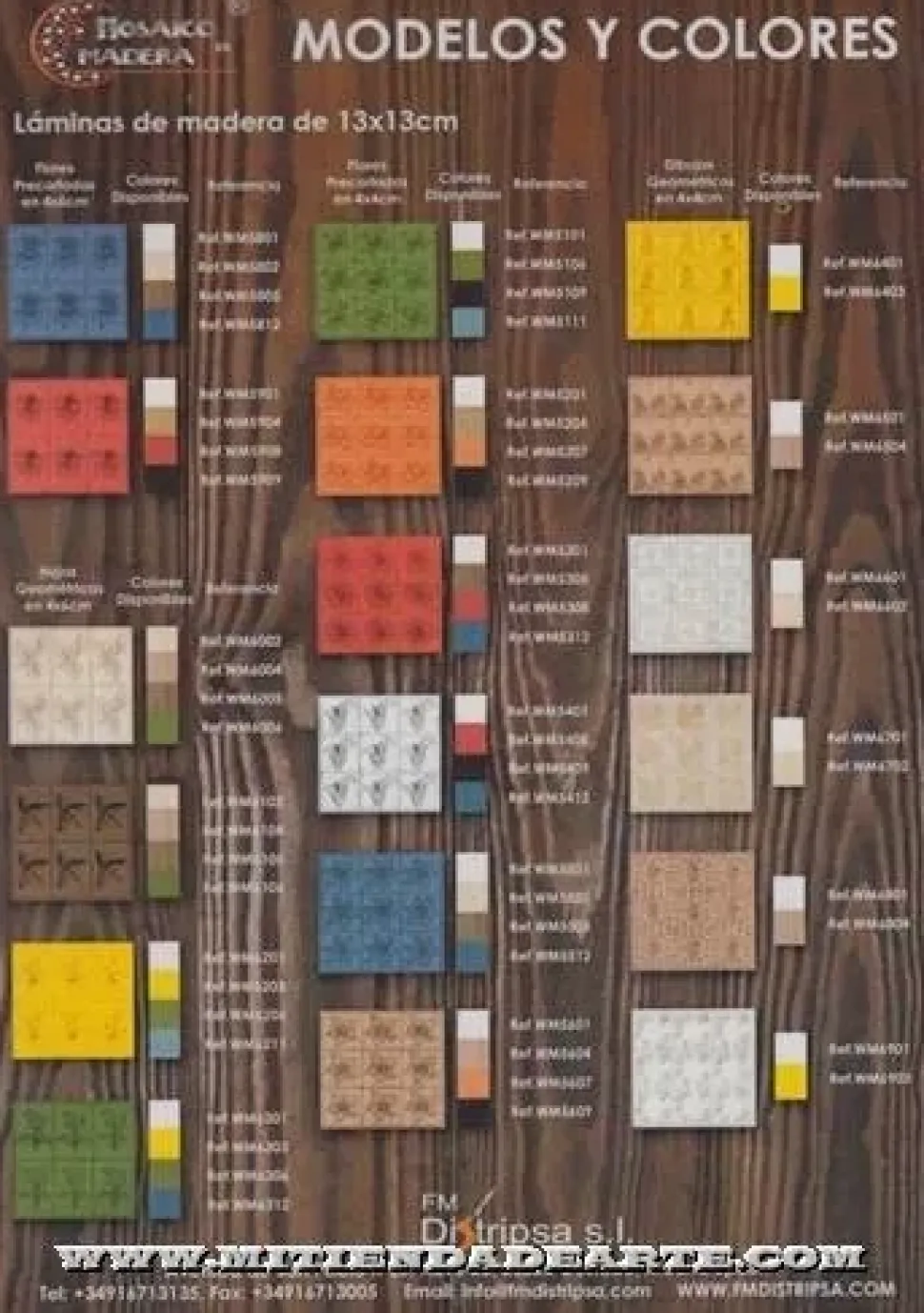 SUPER OFERTA **40%** Taracea para marquetería 6701 cuadrado con 4 divisiones