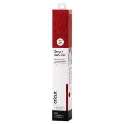 SUPER OFERTA **40%** Vinilo Smart Iron On Termotransferible Glitter Rojo Cricut Maker 3/Explore 3 33x90cm