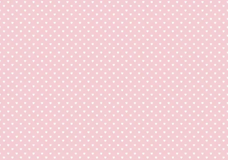 Tela de Encuadernar Corazón Blanco Rosa Bebé PapersForYou 70x50cm