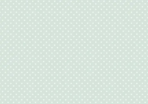 Tela de Encuadernar Corazones Blanco Menta PapersForYou 70x50cm