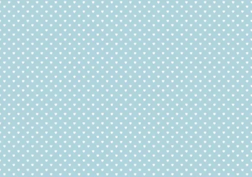 Tela de Encuadernar Corazón Blanco Azul Bebé PapersForYou 70x50cm