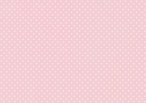 Tela de Encuadernar Estrella Blanca Rosa Bebé PapersForYou 70x50cm
