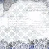 Tela de Encuadernar Flores Grises Once Upon a Time PapersForYou 70x50cm