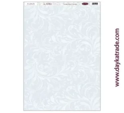 Tela DTXM-2030 Patrón Fondo Floral Azul Bendiciones Dayka 33x70cm