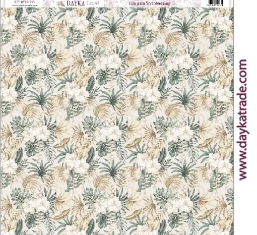 Tela DTXS-953 Flores Tropicales Dayka 30x30cm