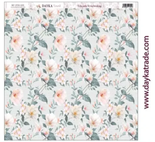 Tela DTXS-1015 Fondo Flores Dayka 30x30cm