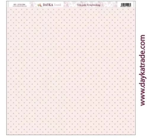 Tela DTXS-994 Rosa Con Puntos Marrones Hoy Es Mi Día Niña Dayka 30x30cm