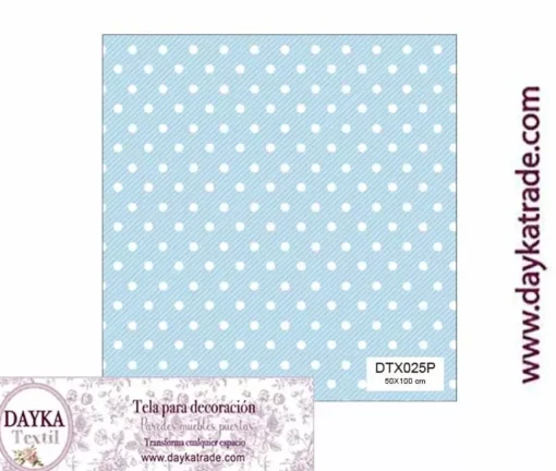 Tela para Decoración #25 Puntos o topos azules Dayka