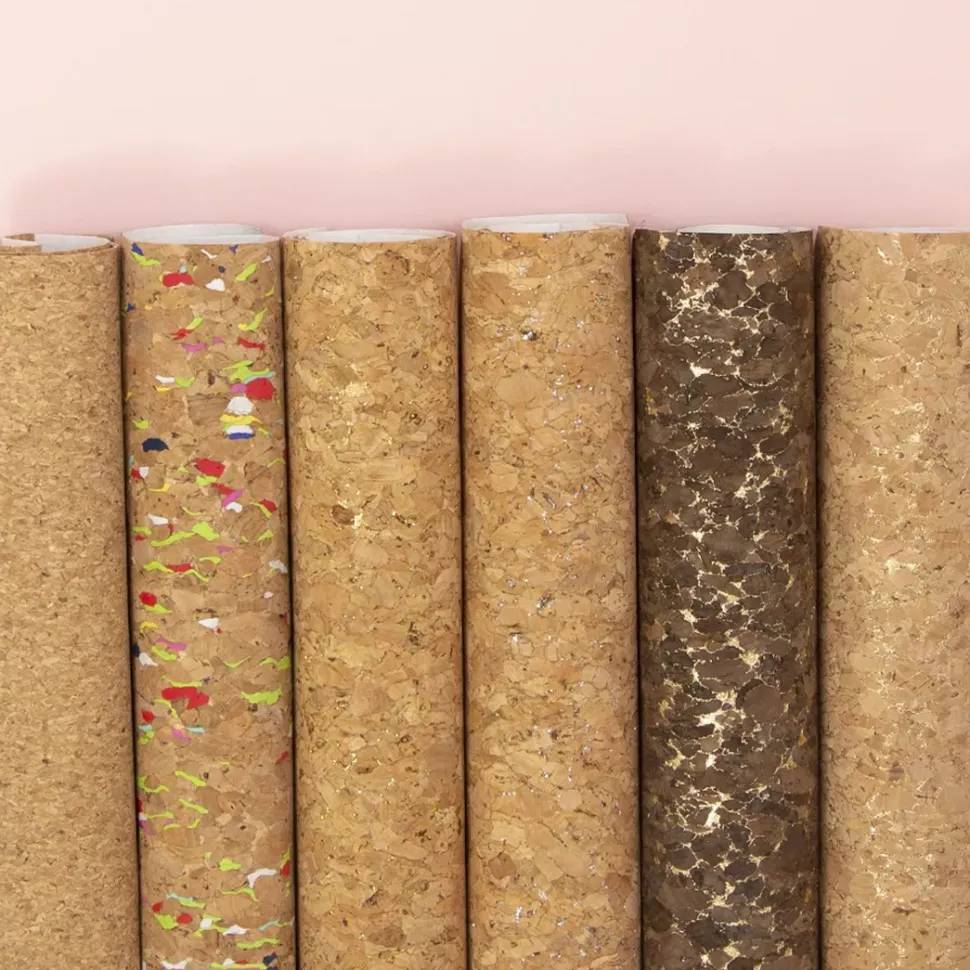 Tela Para Encuadernar Corcho Silver Sparkle Craftelier 35x50cm