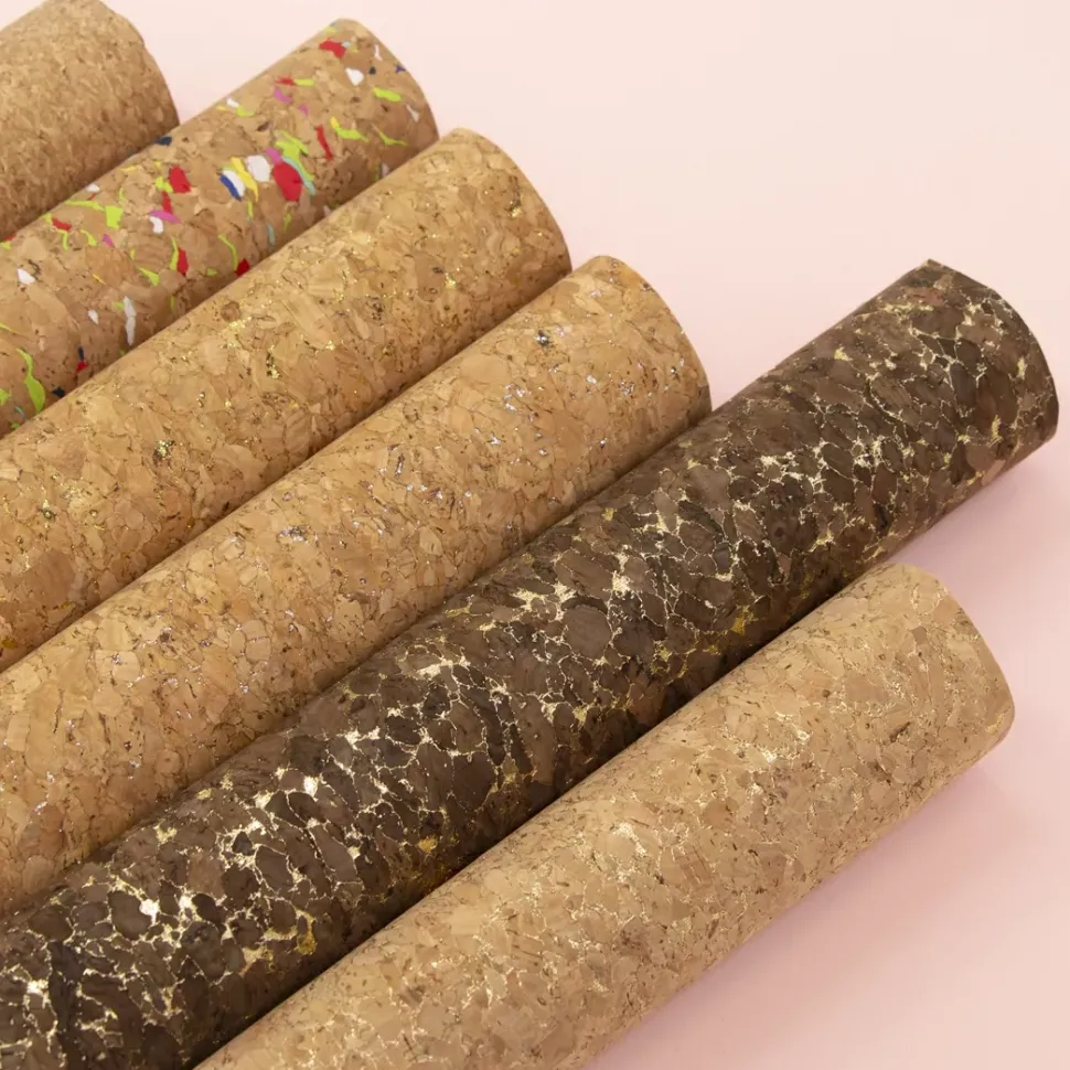 Tela Para Encuadernar Corcho Silver Sparkle Craftelier 35x50cm