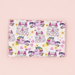 Tela Unicornios y Castillos Craftelier 50x30cm