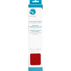 Transfer Para Tela Silhouette Rojo Glitter 12"