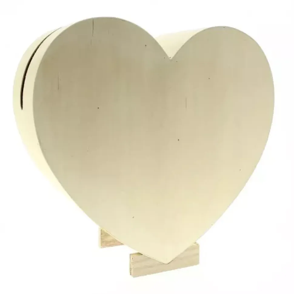 Urna de corazón en madera