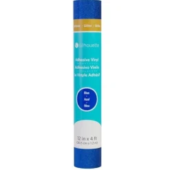 Vinilo adhesivo glitter Azul Silhouette 12"x6'